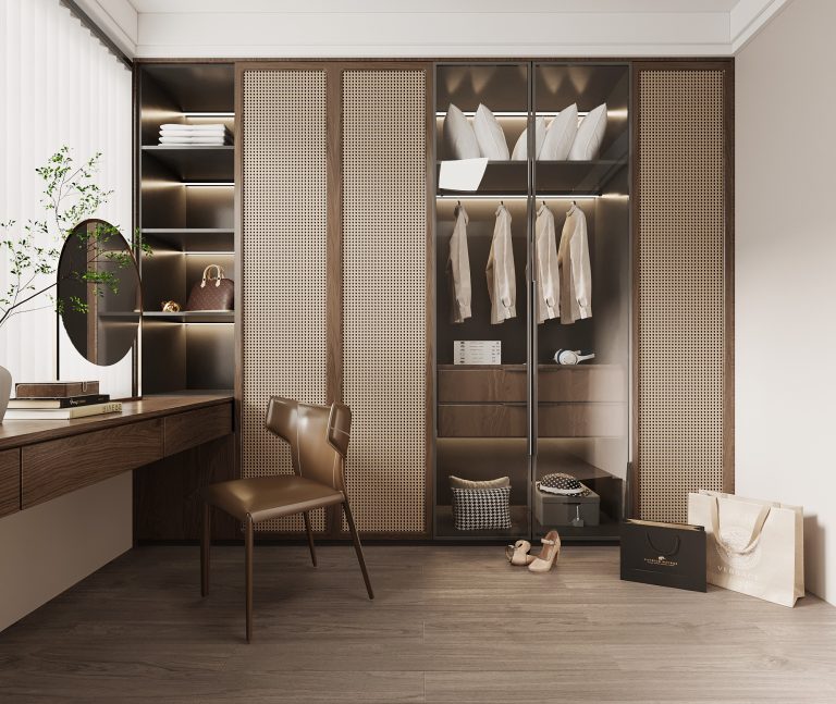 Tủ quần áo kết hợp bàn trang điểm