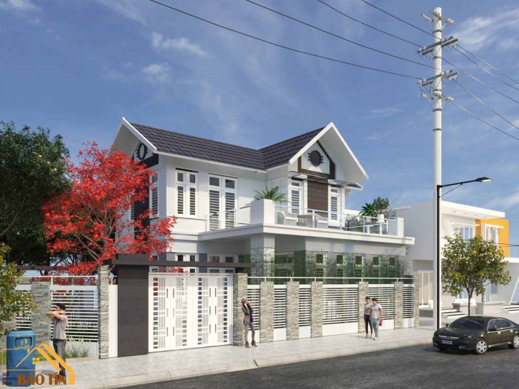 Mẫu nhà 2 tầng đẹp - Nhà chữ L