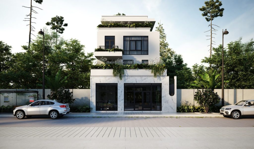 Mẫu nhà đẹp 2 tầng tối giản