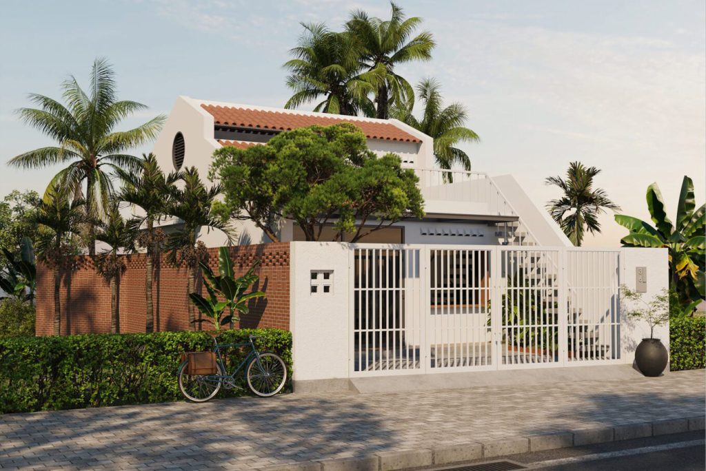 Mẫu nhà đẹp 2 tầng cổ kính