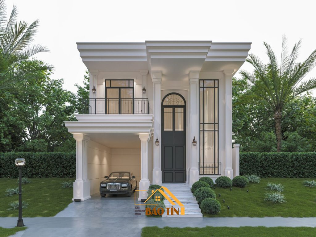 Mẫu nhà 2 tầng đẹp - Nhà tân cổ điển