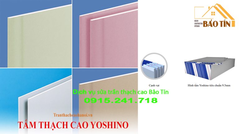 Các loại tấm thạch cao - Sửa trần thạch cao trọn gói