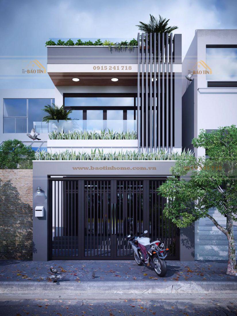 Mẫu nhà 2 tầng đẹp - Mái bằng
