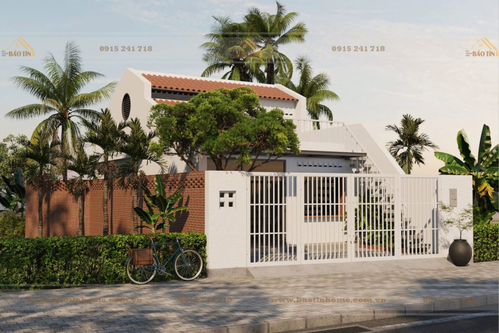 Mẫu nhà 2 tầng đẹp - có lửng